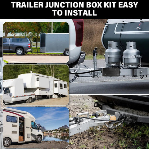 Heavy Duty 8 Ft 7 Way Trailer Plug Wire With Waterproof Junction Box And Real Copper Terminals For A Rock Solid Hitch Up Rig behind various trailers.