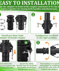 2 Pack Cam Lock Fittings Type C And E 2 Inch Cam And Groove Hose Fitting Kit With 2 Inch Female Coupling 2 Inch Male Adapter Gasket And Hose Clamps For Heavy Duty Industrial Use, installation steps
