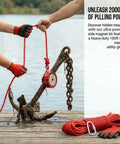 Heavy Duty 2000 Lb Double Sided Fishing Magnet Kit With 100 Ft Rope And Carabiner used to retrieve metal from water