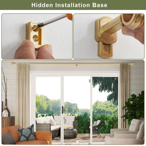 Telescoping One And One Eighth Inch Curtain Rod Set Beefy Heavy Duty Drapery Rod Extends From Twelve To Twenty Feet installation process
