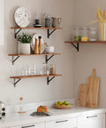 Pro Level Floating Wall Shelves Featuring Ridiculously Strong Metal Brackets And Zero Sag Particleboard Design For Bedroom Storage Or Bathroom Display Plus Straight Up Easy Hanging That Holds Up To 22 Pounds With Ease, showcasing kitchen decor.