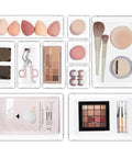 Level Up Your Vanity Game With This 10 Piece Clear Drawer Organizer Set, featuring various makeup items in clear trays.