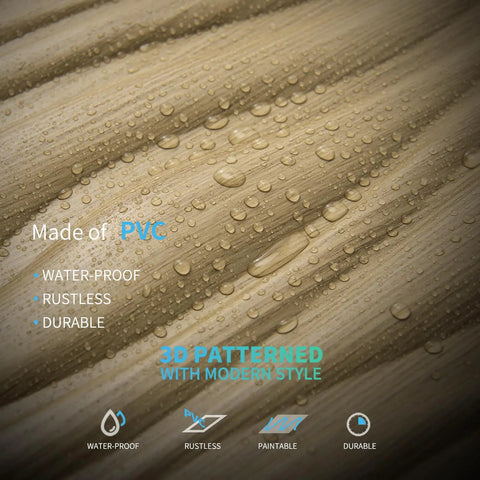 Close-up of wave-textured matte finish Black PVC Wave 3D Wall Panels 19.7x19.7 Inches Matte Finish 12 Pack Lightweight Fire Resistant