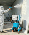 TopRated Dual Component Foam Spray Machine Proportioning Unit For Polyurethane PU Sealant Dispensing used for wall application.