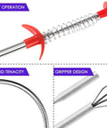 79 Inch Flexible Drain Snake Clog Remover For Toilet, Sewer, Shower, Kitchen And Bathroom Drains, Long Reach Drain Cleaner Tool