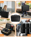 Fireproof Document Box With Lock 5200F Fire Safe File Organizer Waterproof Portable Storage Box for Home and Travel.