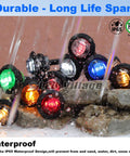 20 Pack Three Quarter Inch Amber And Red LED Marker Lights Mini Round Bullet Signal And Clearance Lamps With Grommet 12V