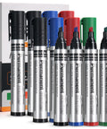 Extra Large Permanent Markers With Smooth As Butter Chisel Tips And Legit Fast Dry Waterproof Ink In Black Red Blue And Green For Crushing Through Cardboard Or Cranking Out Bold Labels With Zero Fade In This 12 Pack Bundle.