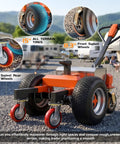 Heavy Duty Electric Trailer Dolly 7500 Lbs Capacity With Six All-Terrain Wheels, showing 15" tires and rear swivel wheels for easy maneuvering.