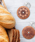 Pro Grade Bread Lame Cutter Set For Home Bakers with 2 sourdough scorers, decorative wooden handles, and replaceable blades