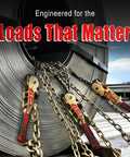 Heavy Duty Ratchet Chain Binders With Grab Hooks 5400 Lbs Working Load Limit Fits 5/16 To 3/8 Inch Chains with steel coils