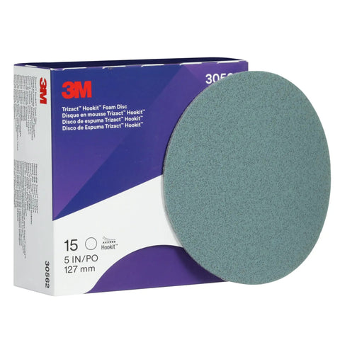 Hookit Foam Disc 5 Inch 5000 Grit For Paint Finishing System displayed with packaging