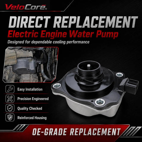 Keep Your Daily Driver Chillin Smooth When Things Get Hot With This Heavy Duty Electric Coolant Water Pump Oem Replacement For 1603225010 Camry Avalon Hybrid Rav4 2018 Through 2022 2.5 Liter Engines displayed at an angle with mounting details.