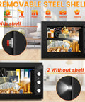 1.2 Cu Ft Compact Digital Safe Box With Combination Lock For Home Security Small Safe For Cash Meds Jewelry Documents With Removable Shelf