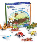 Jumbo Insects Educational Toy Set For Kids Ages 3 And Up, Hands On Insect Figures For Science Learning displayed with box and figures