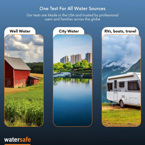 At Home Water Test Kit For Drinking Well And Tap Water With Lead Bacteria Hardness PH Nitrates And More, Easy To Follow Instructions And Lab Accurate Results In One Complete Kit
