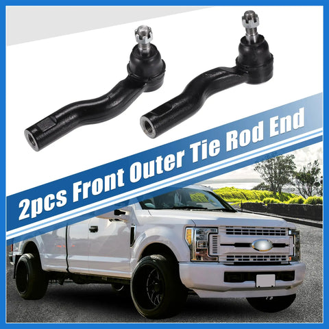 Front Outer Tie Rod End Kit Two Piece Replacement For Ford Fusion Lincoln MKZ Mercury Milan ES800101 ES800102 Front Suspension Steering Includes Left And Right Outer Tie Rod Ends For Safe Precise Handling, two black tie rod ends shown