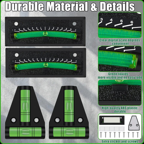 Rock Solid T Shape Rv Level Bubbles Four Pack With Dead On Green Fluid Readings Built Tough Abs For Camper Or Trailer Stick On Wall Mount Setup Totally Weather Ready And Straight Up Reliable For Weekend Getaways