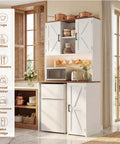 Mini Fridge Cabinet With Built In Charging Hub Power Outlets USB Ports LED Mood Lighting Microwave Shelf And Beverage Station