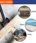 Heavy Duty Pallet Buster Tool With Pry Bar For Fast Pallet Removal And Deck Board Tear Down, Industrial Wood Breaker Spans Up To 3.26 Inches, NoHandle Wrecking Pry Bar Built Tough For Pros, used on pallets, docks and decks