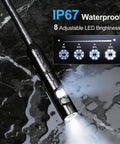 Endoscope Camera With Light 1920P HD Three Lens Borescope for hard to reach spots, IP67 waterproof, 8 LED on wet surface.