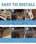 Installation steps for the 55-2 Attic Ladder Hinge Arms With Springs No Fuss Replacement Kit For Attic Ladders After 2010