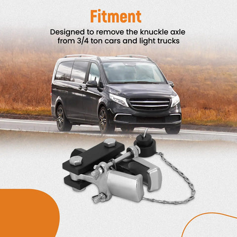 Badass Knuckle Buster Pitman Arm Puller With Adjustable Forged Steel Jaws And Adapter For Light Trucks Steering Gears Bearings Auto Repair Garage Essential Tool on road with 3/4 ton vehicle.