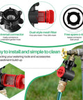 2 Pack Inline Water Filter For Garden Hoses With High Flow 11 GPM And 120 PSI, 50 Mesh Stainless Steel Screen installation