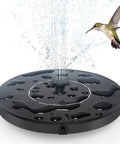 Floating Solar Fountain Pump For Bird Bath And Pond, Self Running 1.4W Solar Water Pump with water spray and bird visible