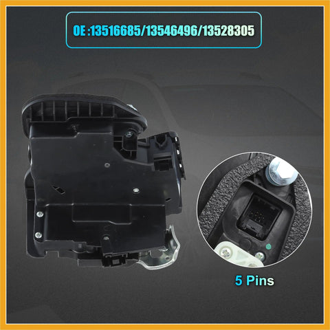 Front Right Passenger Door Latch Lock Actuator Assembly For Chevy Silverado 1500 Tahoe Suburban Traverse shown with 5 pin connector.