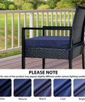 All Weather Outdoor Chair Cushions Set Of Four With Ties And Handles Square 19 By 19 By 3 Inches Navy Blue Cushions For Patio Furniture Waterproof Easy Care Durable Comfy Seat Pads on patio chair.