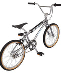 Sting Pro Retro BMX Bike For Youth And Adults, Throwback 1989 Vibe with 20 Inch Wheels and Smoke Chrome Finish, side angle view.