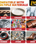 Heavy Duty Clear Thick CA Glue Instant Bond For Plastic Ceramic Leather Metal Glass Wood And Shoe Soles Ultra Fast 10 To 50 Seconds Cure Strong Oily Liquid Adhesive For Quick Repairs compatible with multiple materials like wood, ceramic, glass, metal, plastic, leather, rubber, stone, shoe