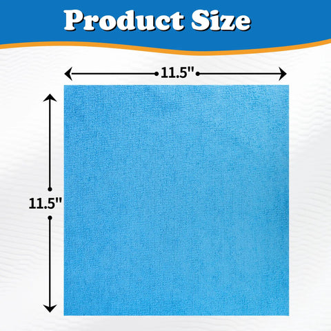 Ultra Absorbent Microfiber Cleaning Cloths Pack Of 12 For Cars And Home, Lint Free Scratch Free Towels, 11.5 X 11.5 Inches