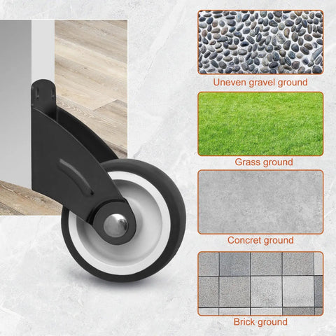 Heavy Duty Gate Wheels For Wooden And Metal Gates Adjustable Gate Casters with rubber wheel for uneven and solid terrains