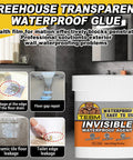 Heavy Duty Waterproof Sealant For Flat Metal Roof Gutters And Foundations That Kicks Leaks To The Curb And Rocks Clear Flexible Protection Through Summer Heat And Winter Chill in a bathroom setting with various leak repairs.