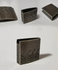 Bronze Dope Katana Habaki Clips And Sword Accessories For DIY Swords showing engraved arrowhead style hardware
