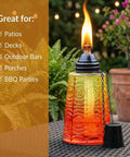 Citronella Glass Table Top Torches For Outdoor Patio 16oz Set Of 3 Red White Blue Decorative Torch Candles For Deck Backyard Parties Mosquito Repellent Lighting