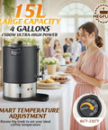 100 Cup Coffee Maker Urn For Events And Catering Large Double Wall Stainless Steel Percolator in use at event with guests