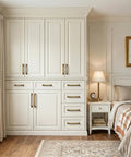 Bedroom cabinets with 10 Pack Antique Brass Cabinet Pulls, 5 Inch Length, Heavy Duty Zinc Alloy Drawer Handles for Kitchen Cabinets and Doors, Built To Last No Fuss Install.
