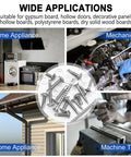 Wood Screws Assortment Kit With Eighteen Sizes Including 6 8 10, 410 Stainless Self Tapping And Zinc Plated for various applications
