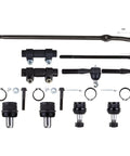 Front Suspension Kit For Ford F-150 1987-1996 RWD 10-Piece Replacement Set With Inner Tie Rod Ends Center Link Outer Tie Rods For Easy Drop-In Durable Street-Ready Performance. black steel steering parts set
