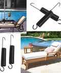 Hella Smooth Six Inch Extension Spring For Recliner Tilt Assist Mechanism Two Pack Auxiliary Chair Glide Replacement Part, black coils by poolside.