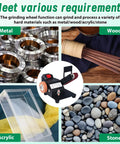 Top Shelf Compact 90 Degree Vertical Belt Sander With Electric Knife Sharpener Bench Grinder Kit For Wood And Metal Polishing DIY Handyman projects processing metal glass wood and stone materials.