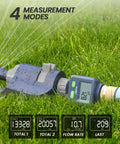 Real Time Water Flow Meter With Brass Inlet For Garden Hose And RV Use, 180 Degree Screen Flip, Measures Up To 9999.9 Gallons Or Liters