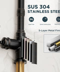 Vintage Kitchen Sink Faucet With Pull Down Sprayer And Single Handle, Top Shelf Retro Build For Farmhouse Or Industrial Settings, Dead Simple Installation That Hits Different On Any Sink With Zero Hassle, SUS 304 staineless steel detail with 5-layer finish.