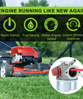 Go To Replacement Carburetor For Toro Recycler 22 Lawn Mower 20016 20017 20018 20073 Tecumseh LV195EA LEV100 LEV105 LEV120 5Hp 6Hp 6.5Hp 6.75Hp Replacement Engine Parts with visuals of a lawn mower and the carburetor.