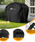 Heavy Duty Waterproof Outdoor Pizza Oven Table Cover For Grill Cart, UV Fade Resistant And Rip Proof, 600D Oxford Fabric With PVC Liner, Keeps Your Stand Safe, Fits 59 Inch Long By 35.43 Inch Wide By 49.21 Inch High