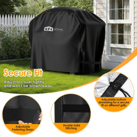 Heavy Duty Waterproof Outdoor Pizza Oven Table Cover For Grill Cart, UV Fade Resistant And Rip Proof, 600D Oxford Fabric With PVC Liner, Keeps Your Stand Safe, Fits 59 Inch Long By 35.43 Inch Wide By 49.21 Inch High