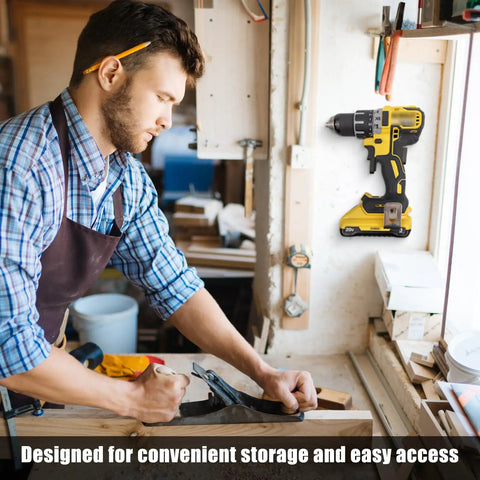 Heavy Duty Power Tool Organizer Gear Set With Pegboard Wall Rack For Cordless Drills Saws And Grinders in workshop